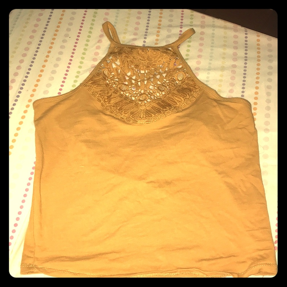 simple cropped halter neck tank